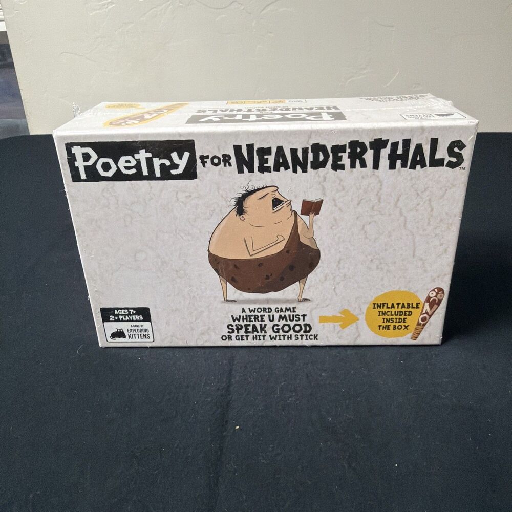 Poetry For The Neanderthals Original Edition Sealed—- NEW —-With Inflatable Bat